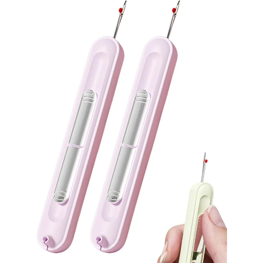 2 in 1 Needle Threader Seam Ripper, Multi-function Needle Threader and Thread Remover Tool for Hand Sewing, Knitting, Embroidery
